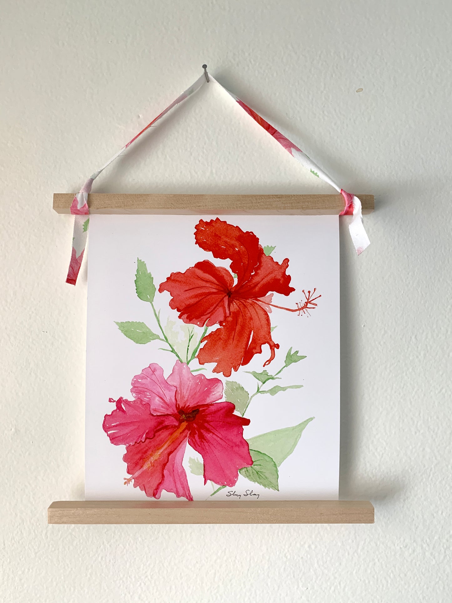 Hanging Print - Flamingo Shores - Original Art for Home Decor and Gifts