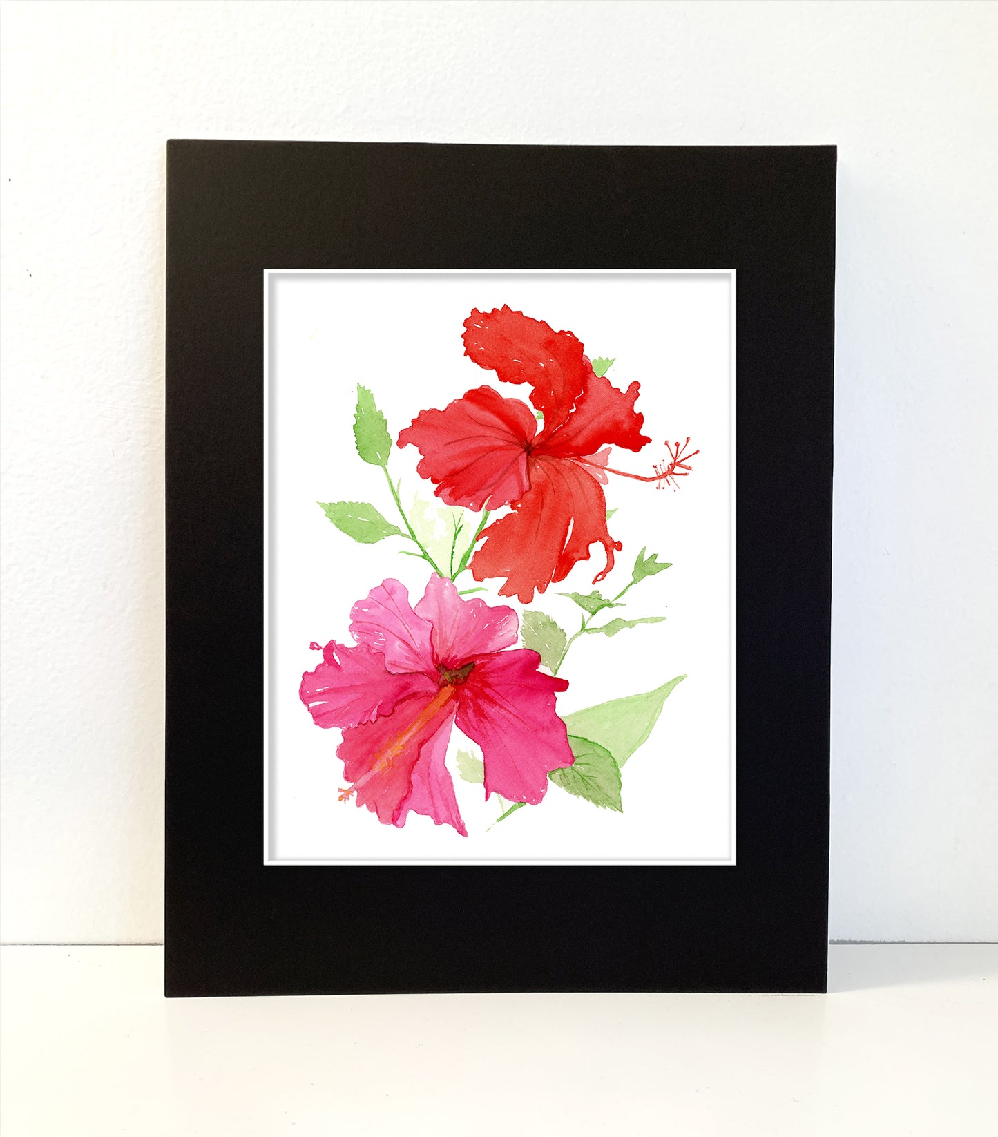 Hibiscus Flower Painting. Tropical Beach Home Decor. Nature Art. - Flamingo Shores - Original Art for Home Decor and Gifts