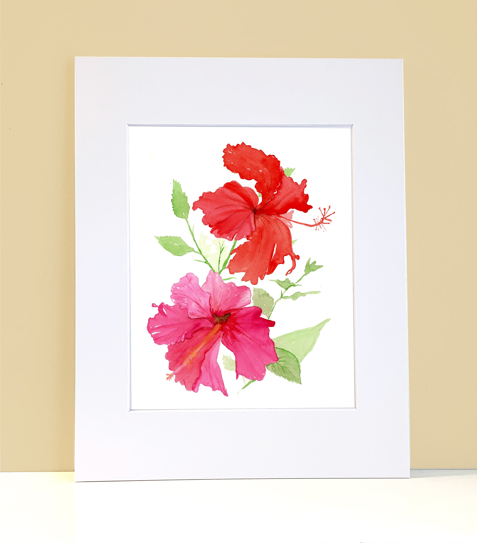 I Love Hibiscus - Original Wall Art Watercolor Flower Painting 11 -  Handmade Paintings