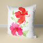 Tropical Hibiscus 16x16 Pillow - Flamingo Shores - Original Art for Home Decor and Gifts
