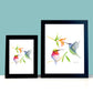 Hummingbirds Original Painting Wall Art Print - Flamingo Shores - Original Art for Home Decor and Gifts