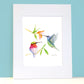 Hummingbirds Original Painting Wall Art Print - Flamingo Shores - Original Art for Home Decor and Gifts
