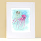 Jellyfish Group Watercolor Print Art - Flamingo Shores - Original Art for Home Decor and Gifts