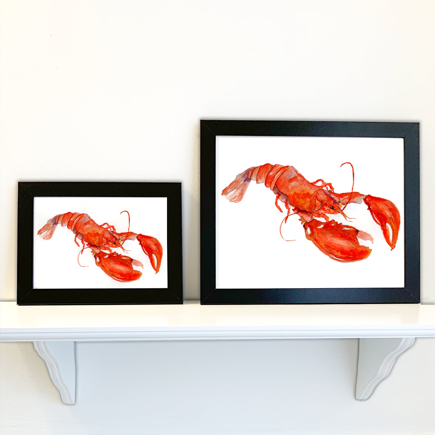 Lobster Original Painting Wall Art Print - Flamingo Shores - Original Art for Home Decor and Gifts