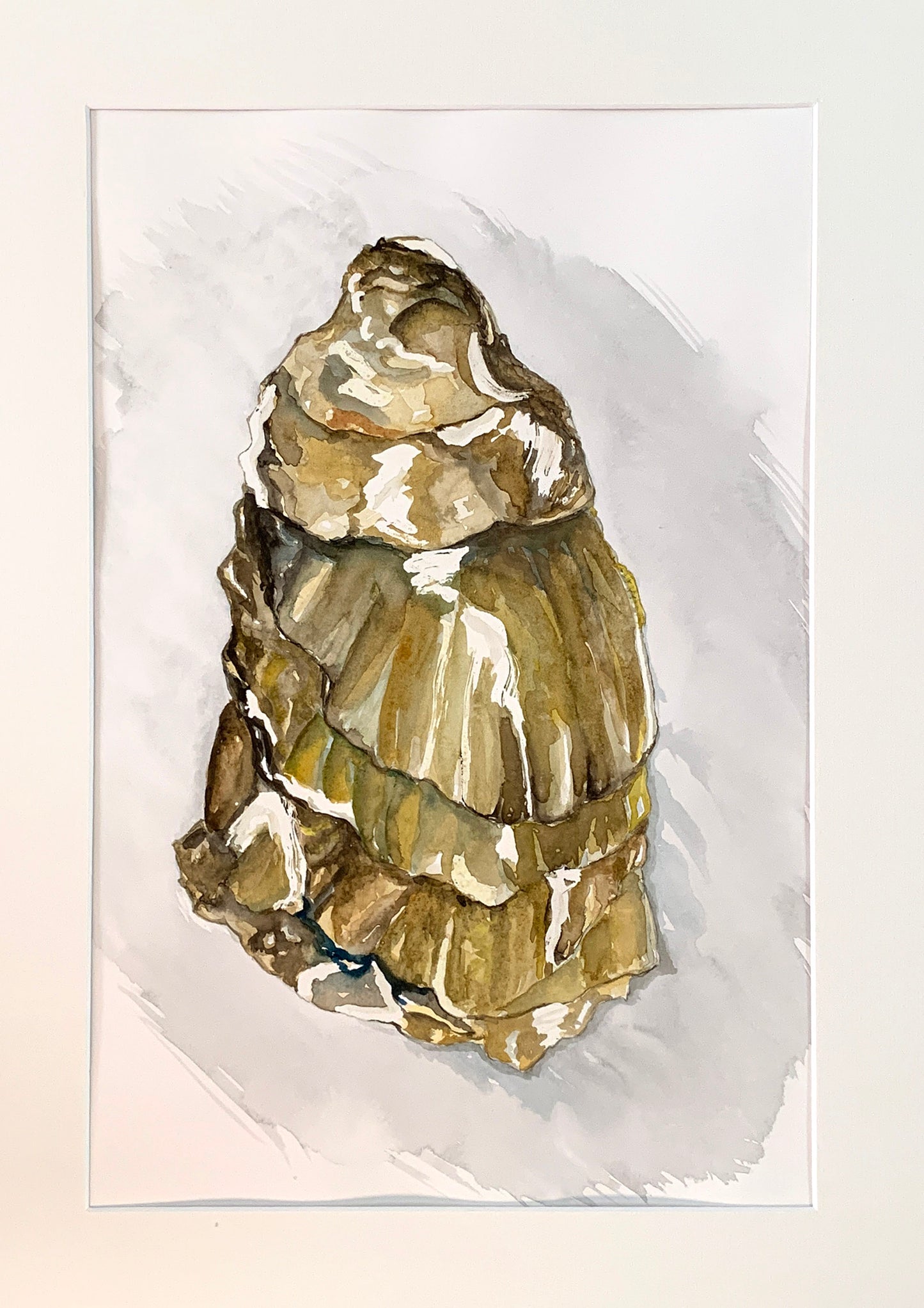 Watercolor Oyster Painting