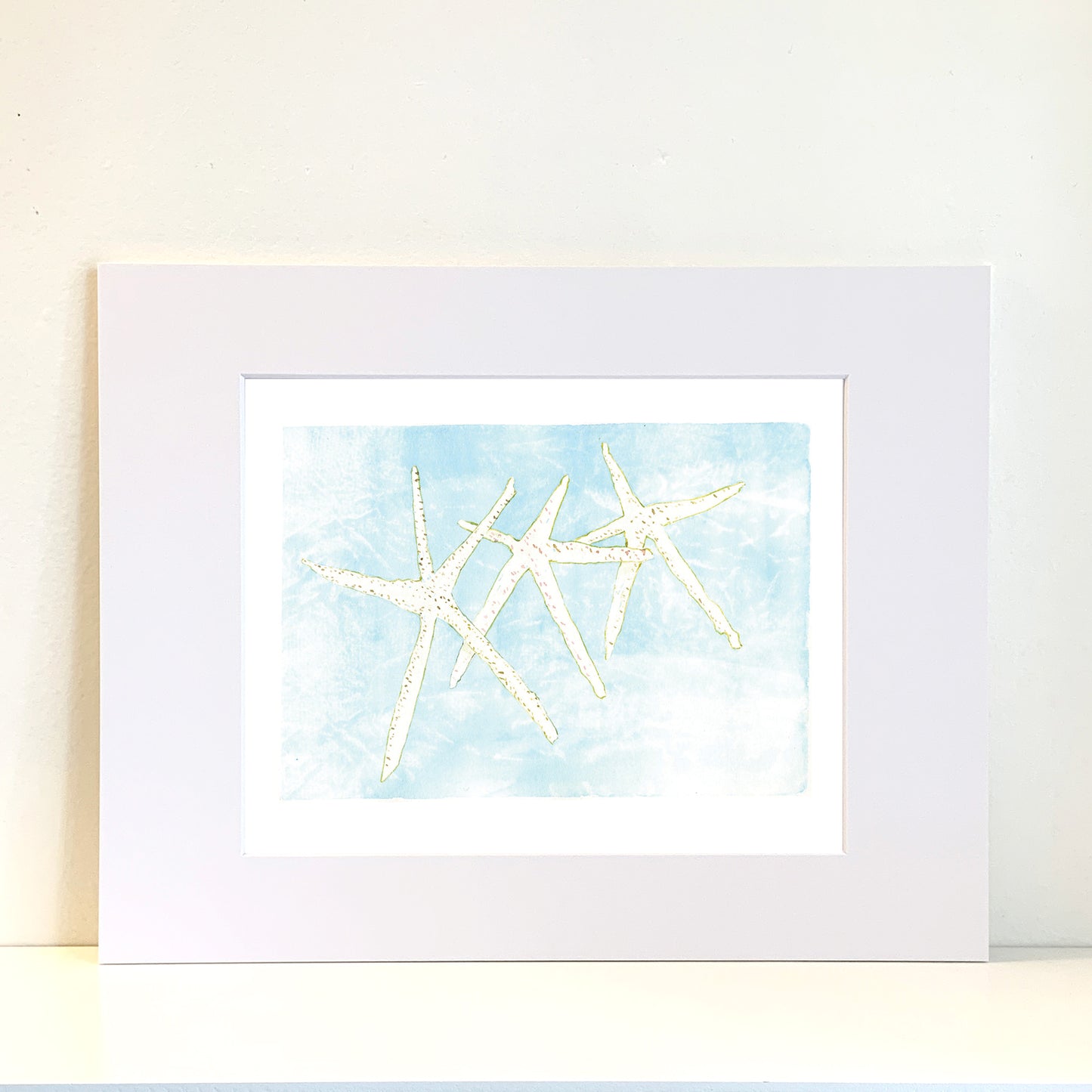 Group of Starfish Watercolor Print Art - Flamingo Shores - Original Art for Home Decor and Gifts