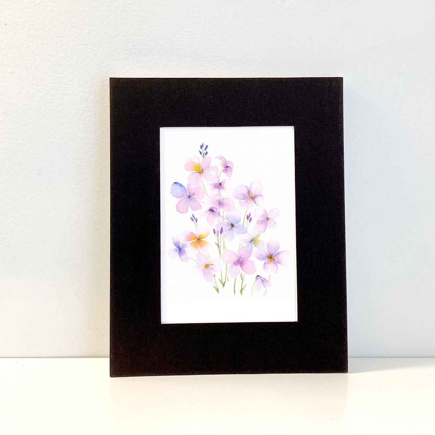 Pink and Purple Wildflower Watercolor Print - Flamingo Shores - Original Art for Home Decor and Gifts