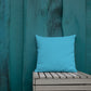 Bluebird Premium Pillow - Flamingo Shores - Original Art for Home Decor and Gifts