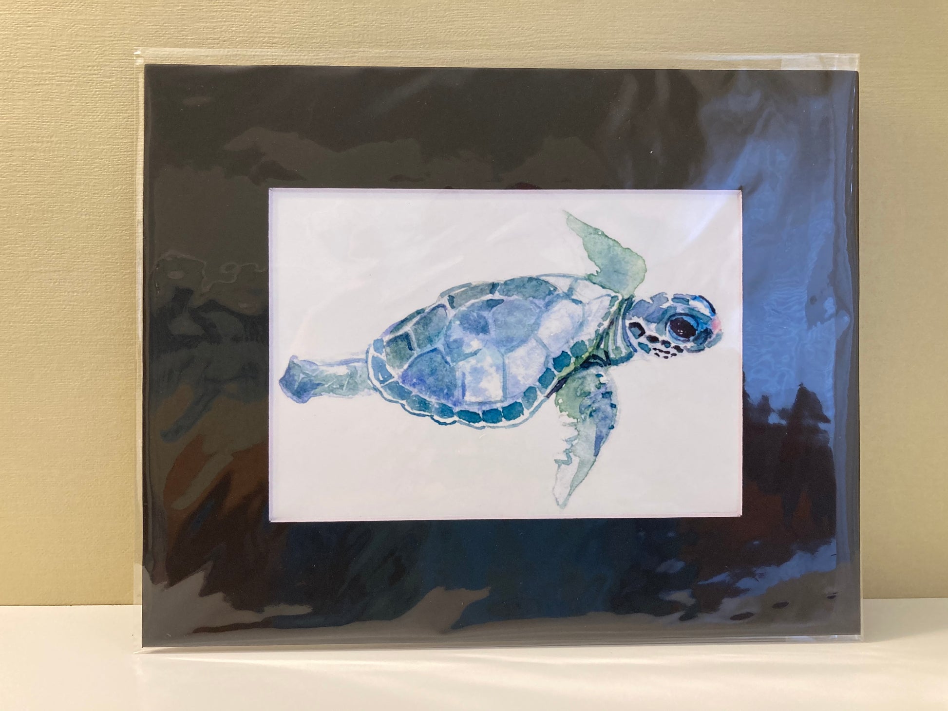 Baby Sea Turtle - Flamingo Shores - Original Art for Home Decor and Gifts