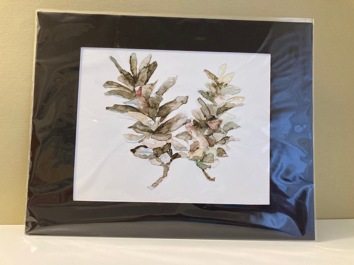 Pine Cone Watercolor Print Art - Flamingo Shores - Original Art for Home Decor and Gifts